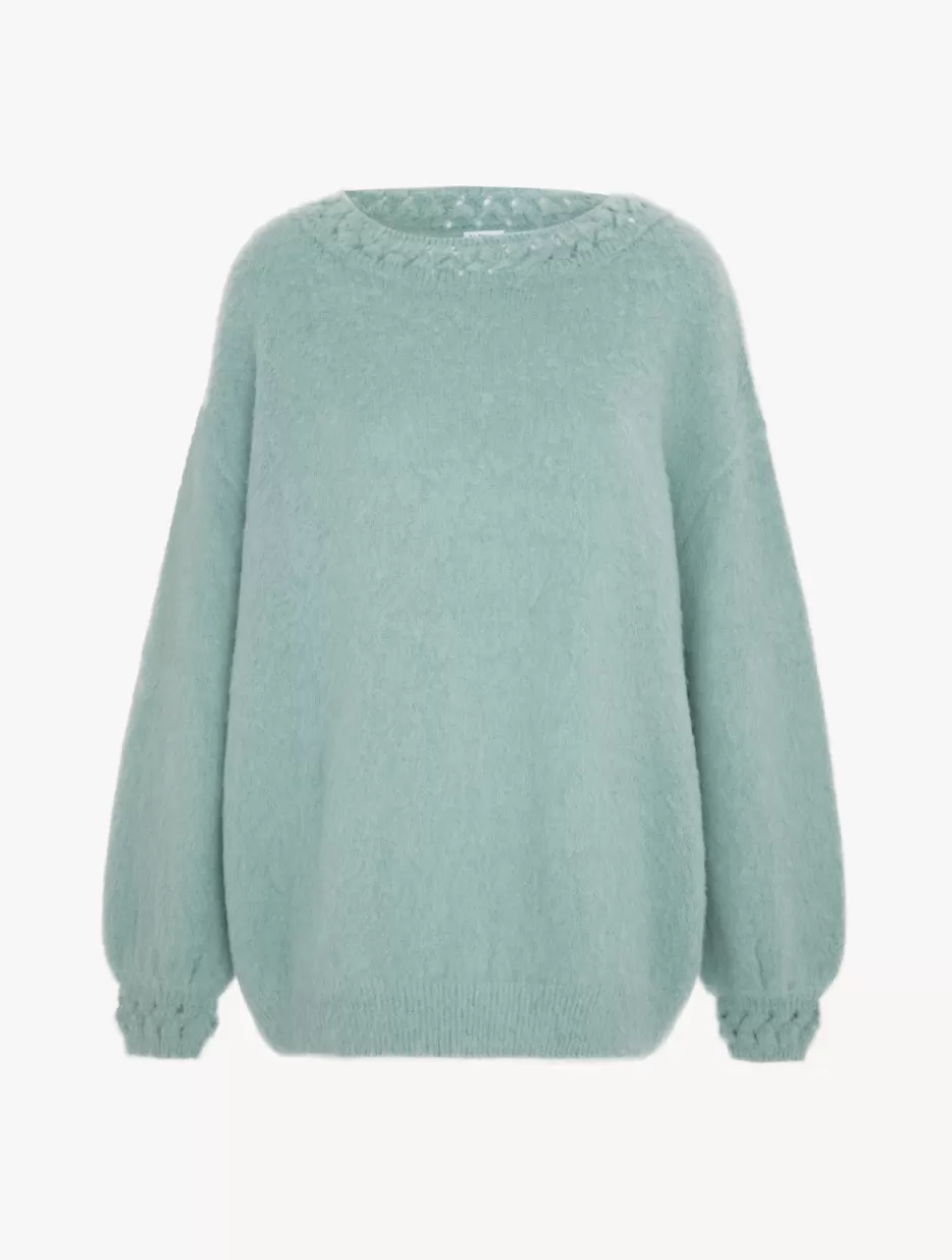 Loungewear-La Perla Alpaca Blend Sweater In Almond Green