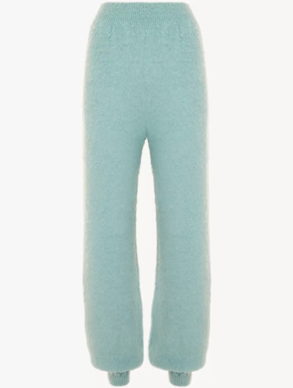 Loungewear-La Perla Alpaca Blend Trousers In Almond Green