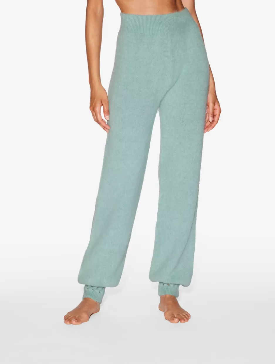 Loungewear-La Perla Alpaca Blend Trousers In Almond Green