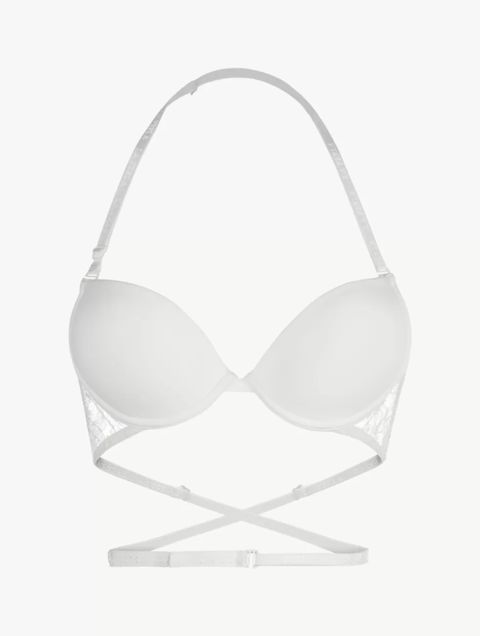 Padded | Push-Up-La Perla American Multiway Bra With Chantilly Lace White