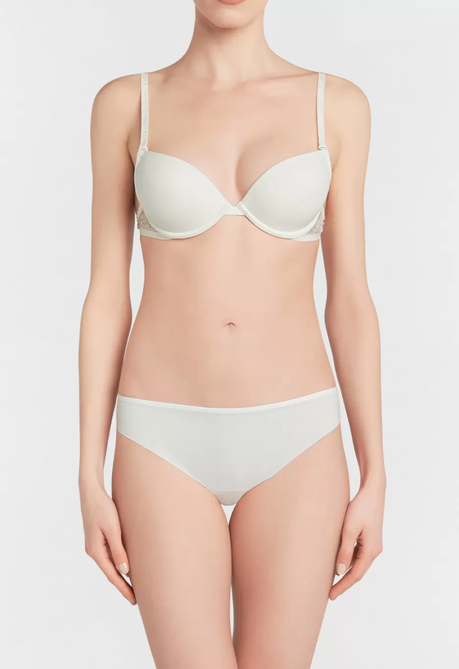 Padded | Push-Up-La Perla American Multiway Bra With Chantilly Lace White