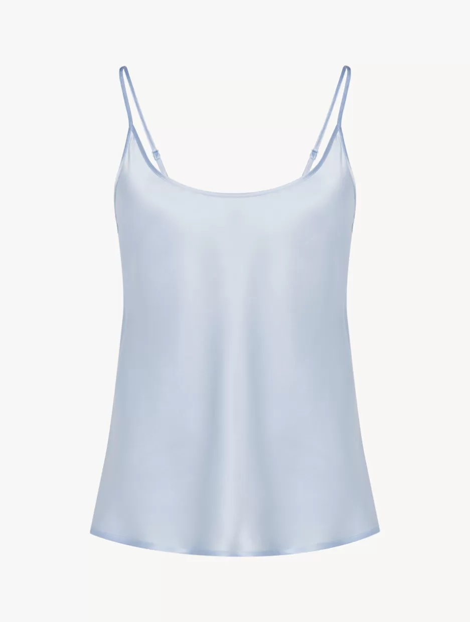 Camisoles | Pajamas-La Perla Azure Silk Camisole LightBlue