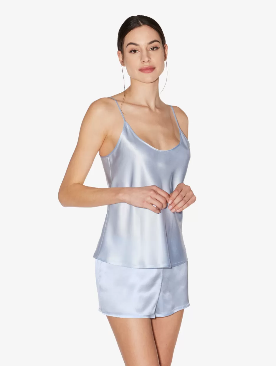 Camisoles | Pajamas-La Perla Azure Silk Camisole LightBlue