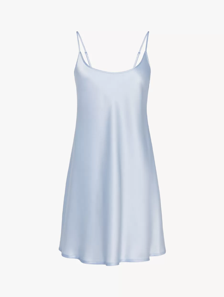 Slips & Dresses | Silk Sleepwear-La Perla Azure Silk Short Slip LightBlue