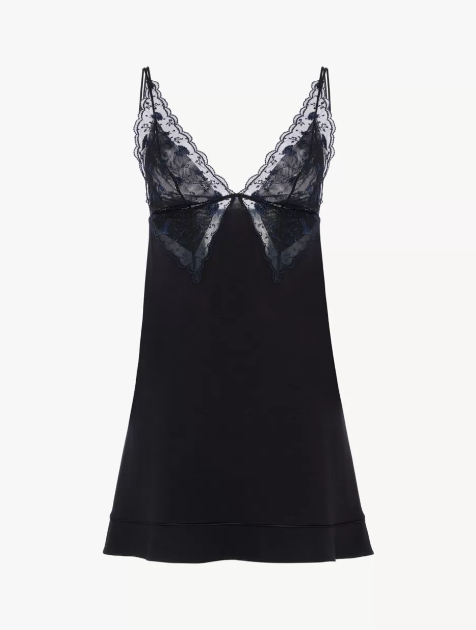 Slips & Dresses-La Perla Babydoll In Onyx Black