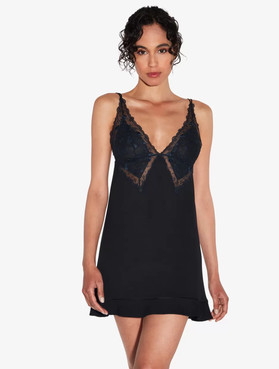 Slips & Dresses-La Perla Babydoll In Onyx Black