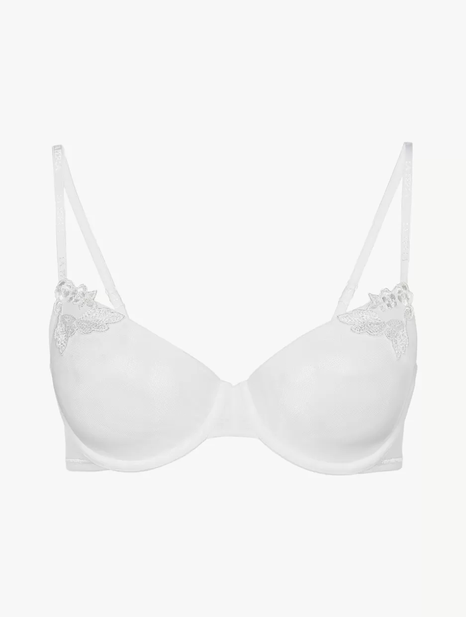 Balconette | Underwired-La Perla Balconette Bra In Stretch Tulle Off-white