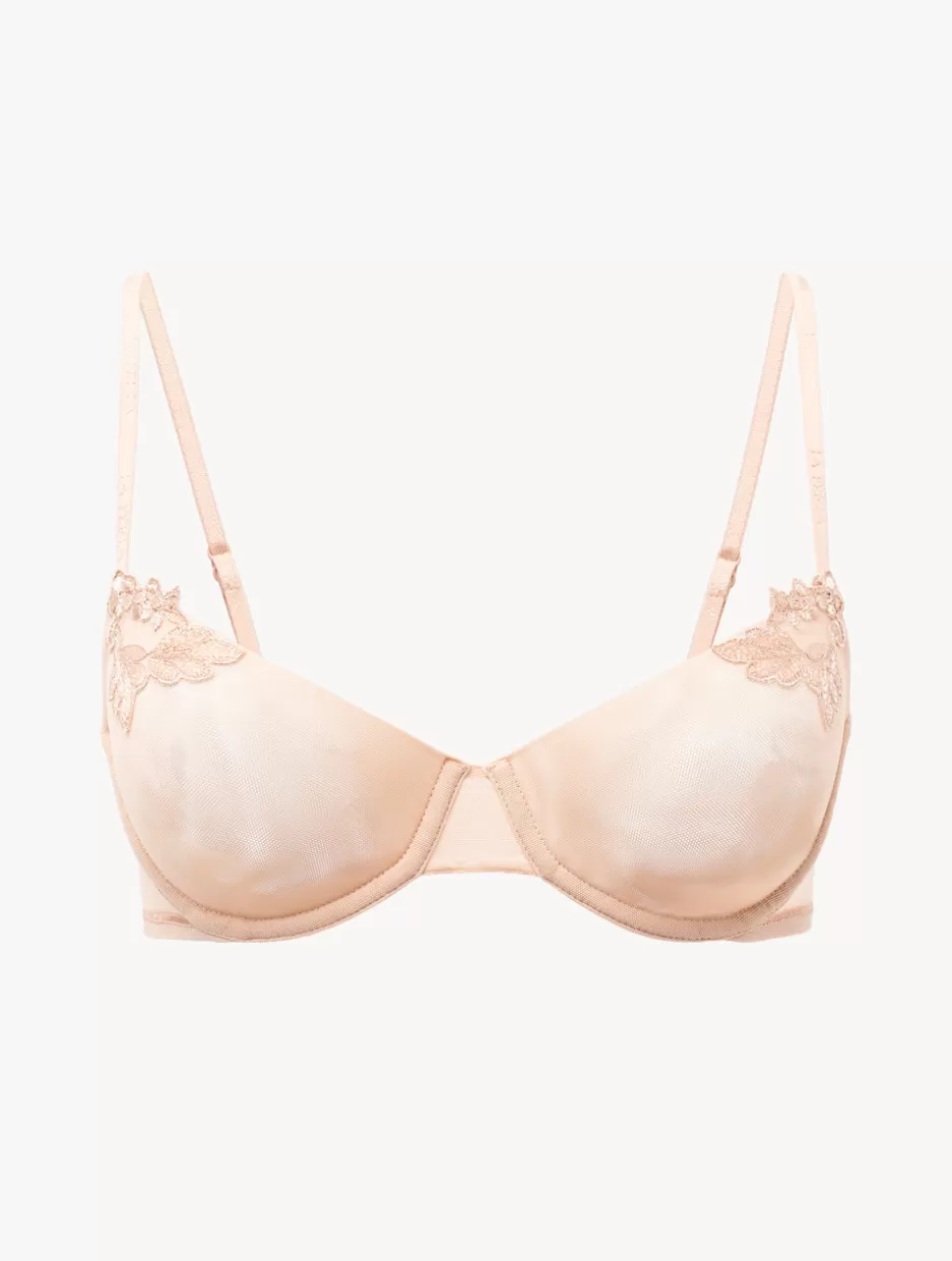 Balconette | Underwired-La Perla Balconette Bra In Sand Stretch Tulle Nude