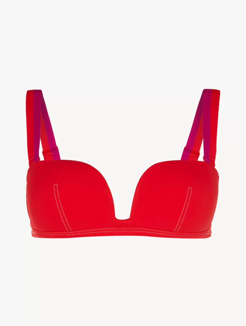 Bikinis-La Perla Bandeau Bikini Top In Red