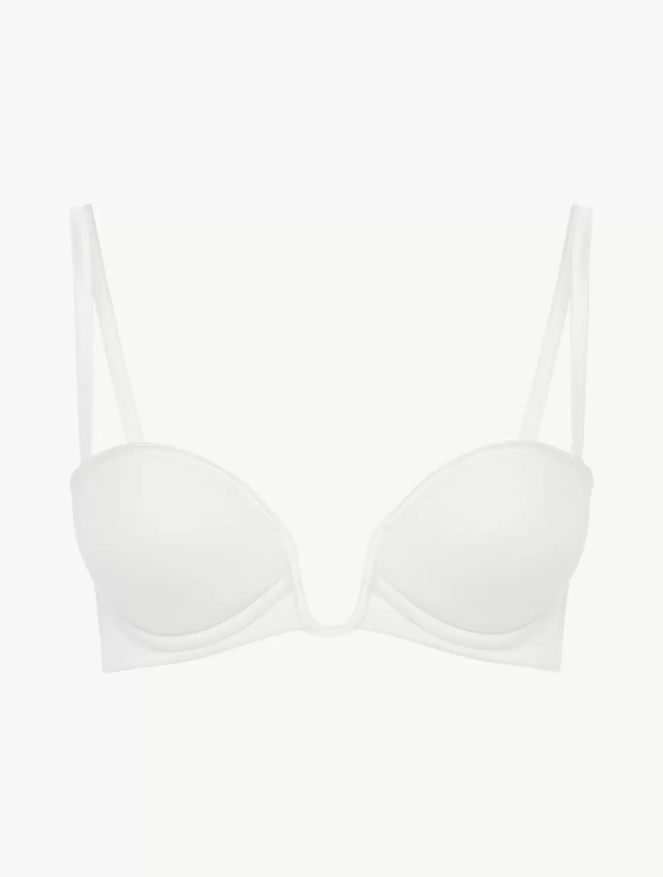 Bandeau | Padded-La Perla Bandeau Bra In Lys With Embroidered Tulle OffWhite