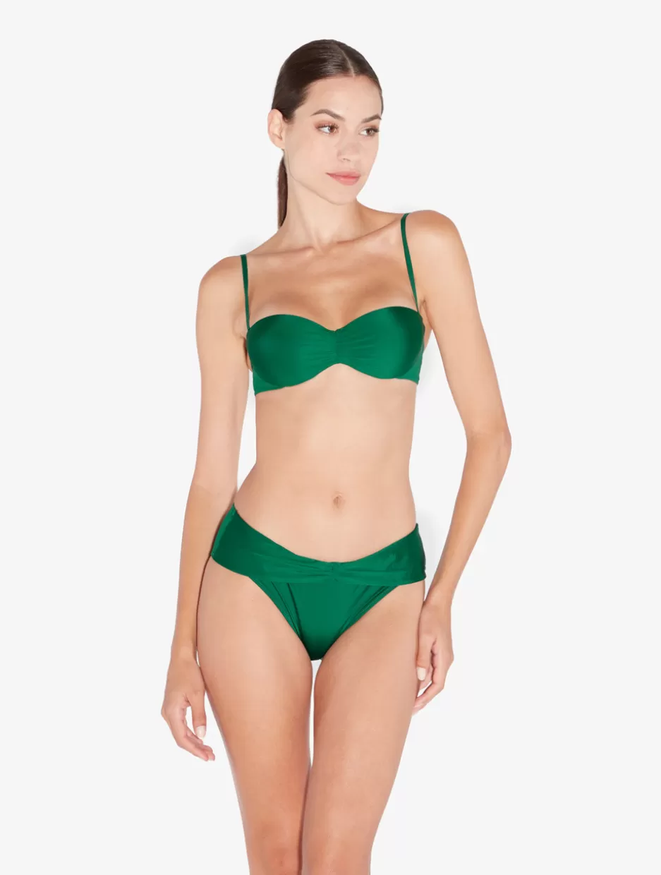 Bikinis-La Perla Bikini Brief In With Draped Waist Green