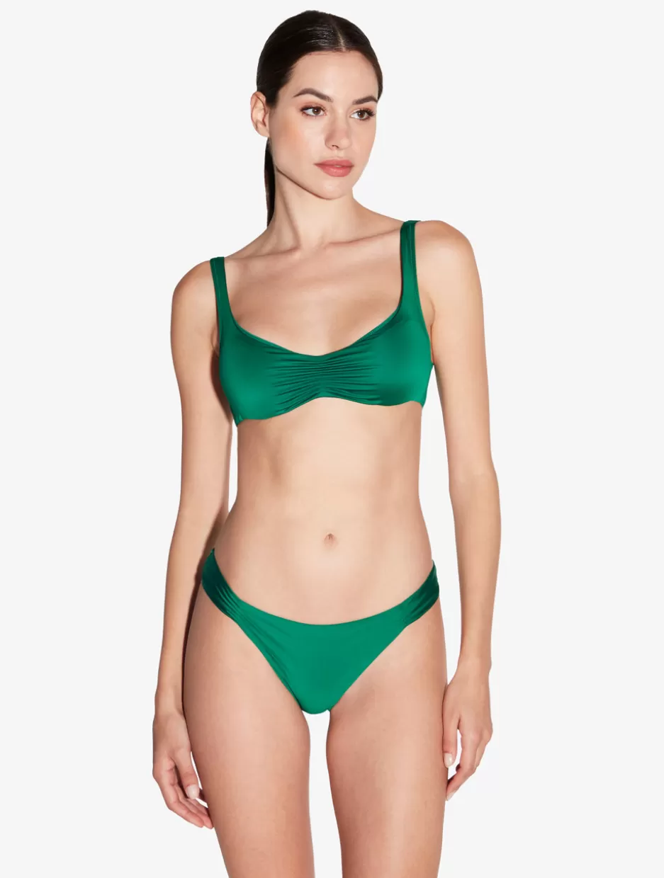 Bikinis-La Perla Bikini Brief In With Pleat Detailing Green