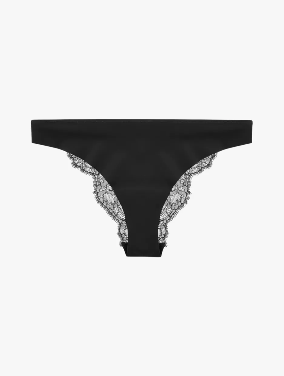 Brazilian | Shapewear-La Perla Brazilian Brief With Chantilly Lace Black