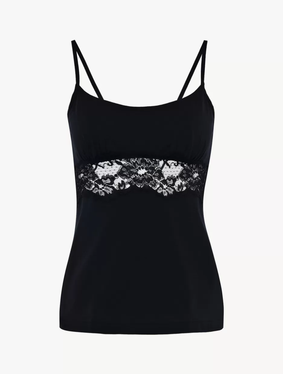 Camisoles | Pajamas-La Perla Cotton Camisole Black