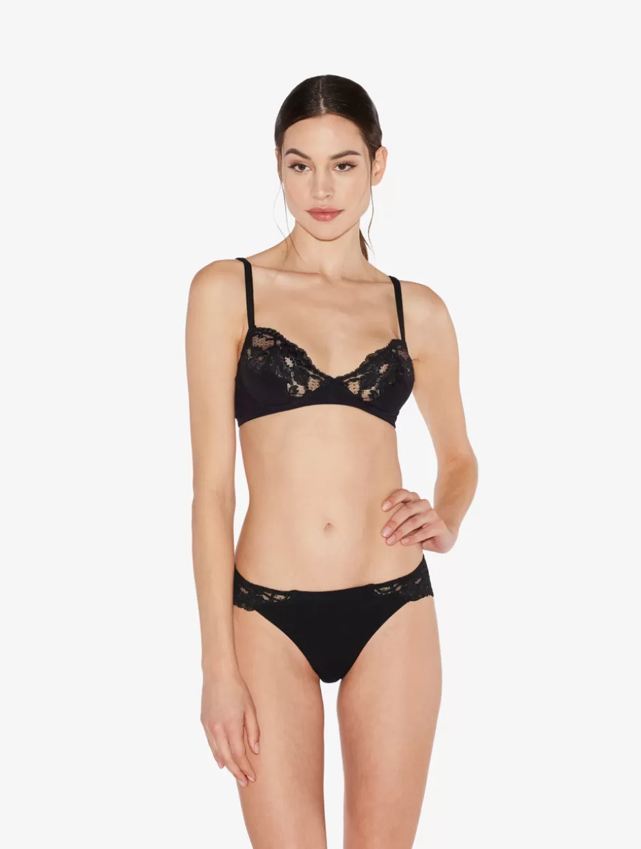 Wireless-La Perla Cotton Non-wired Bra Black