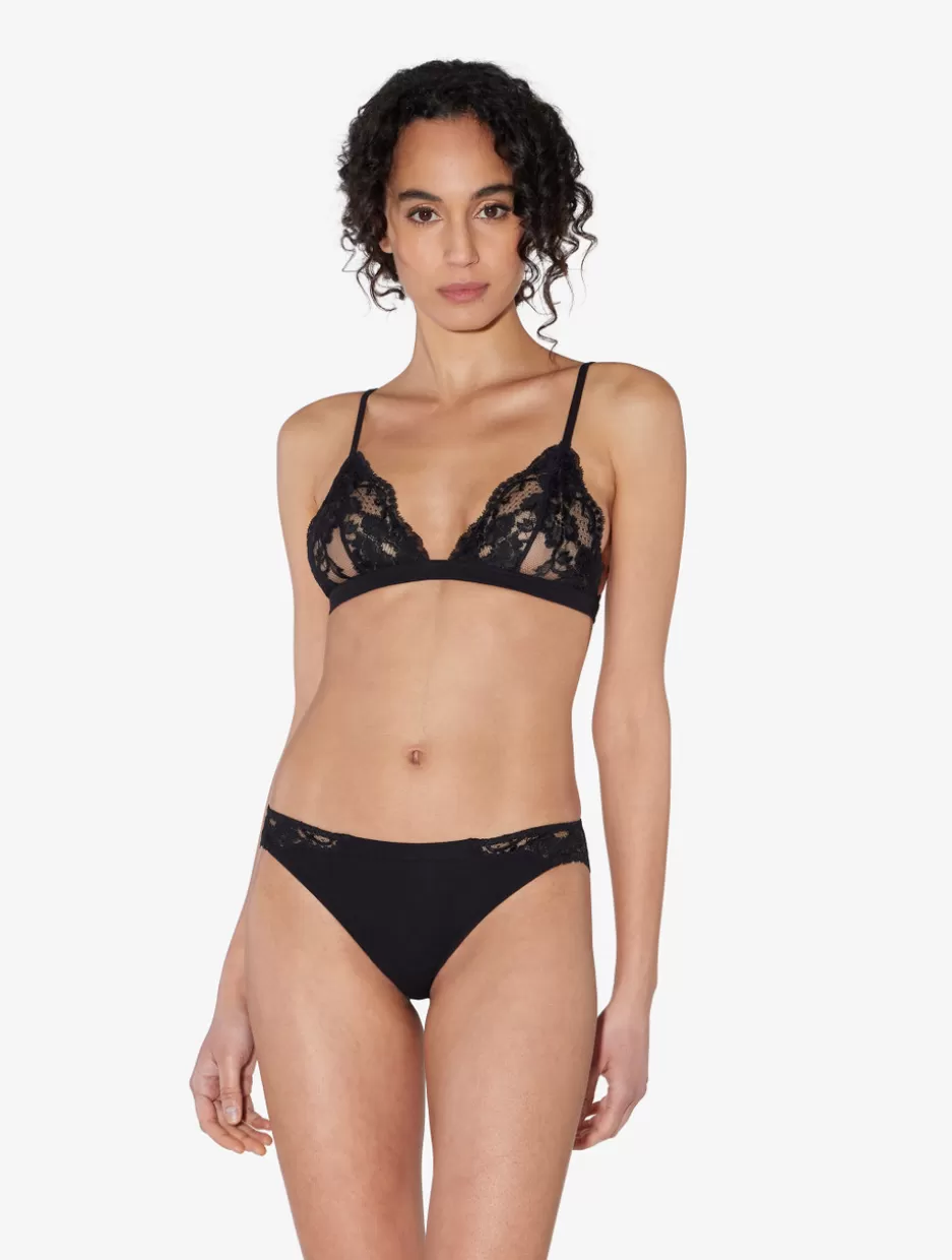 G string & Thong-La Perla Cotton Thong Black