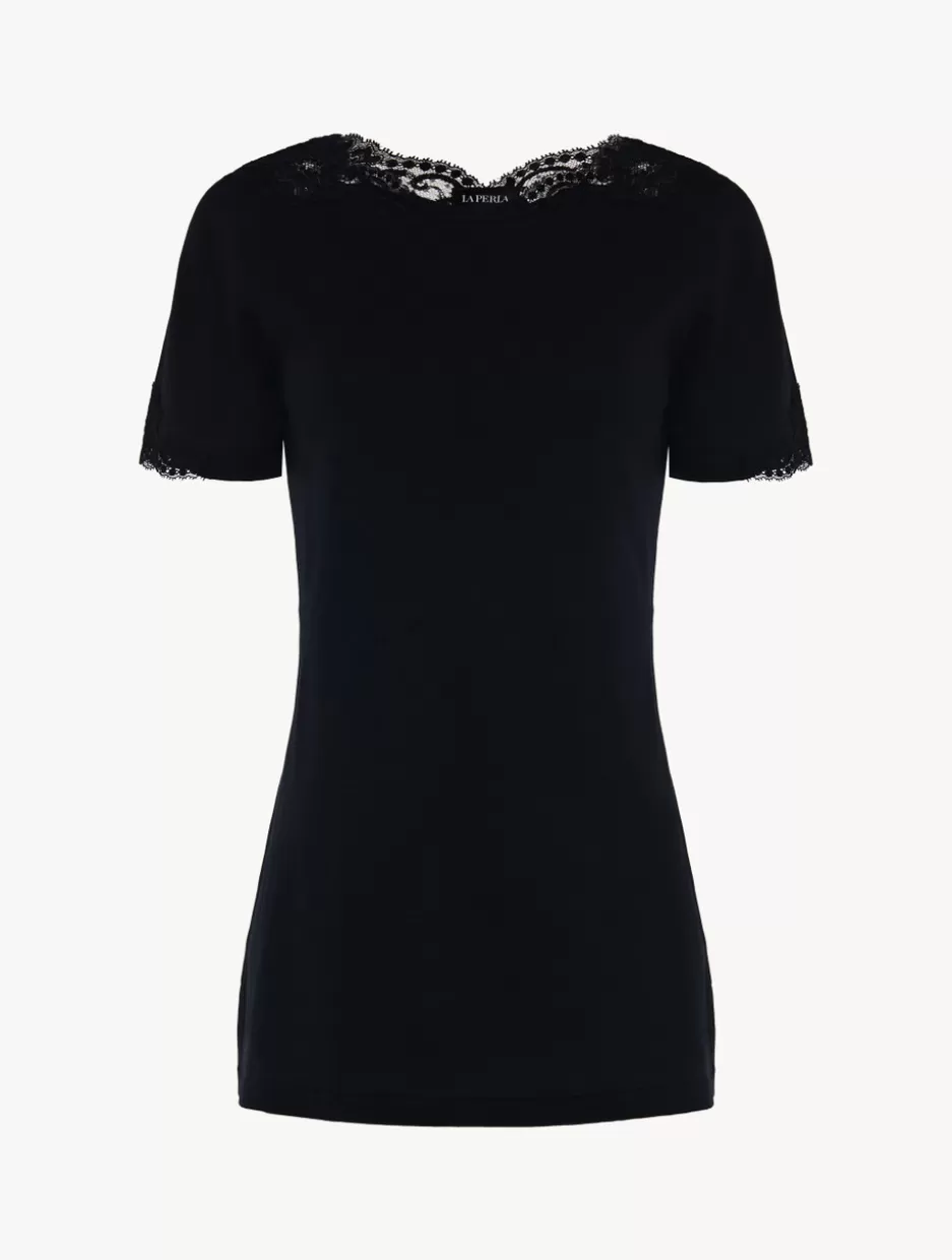 Camisoles | Pajamas-La Perla Cotton T-shirt Black