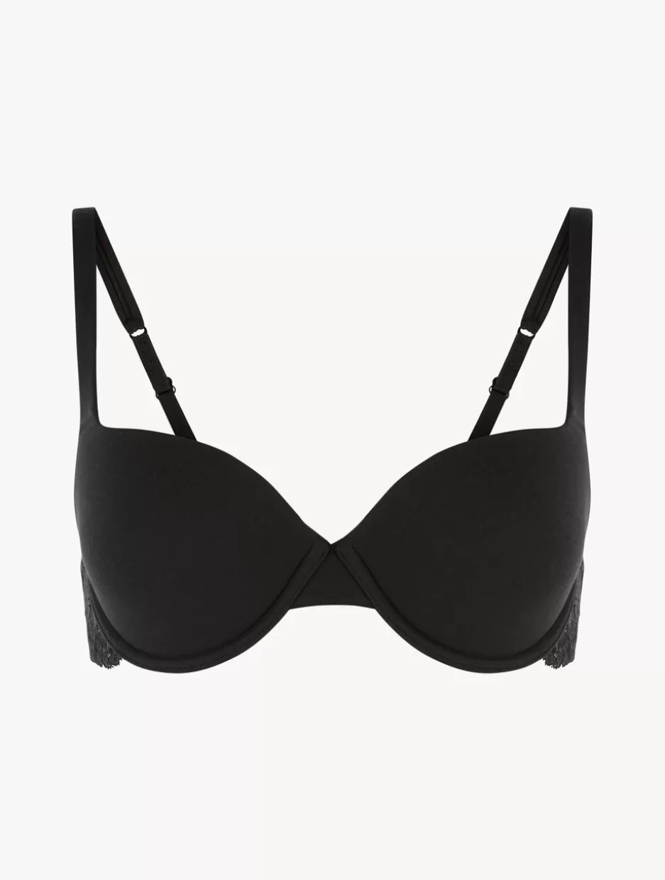 Padded | T-shirt-La Perla Cotton T-shirt Bra Black