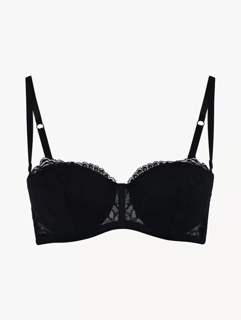 Bandeau | Padded-La Perla Lace Bandeau Bra Black