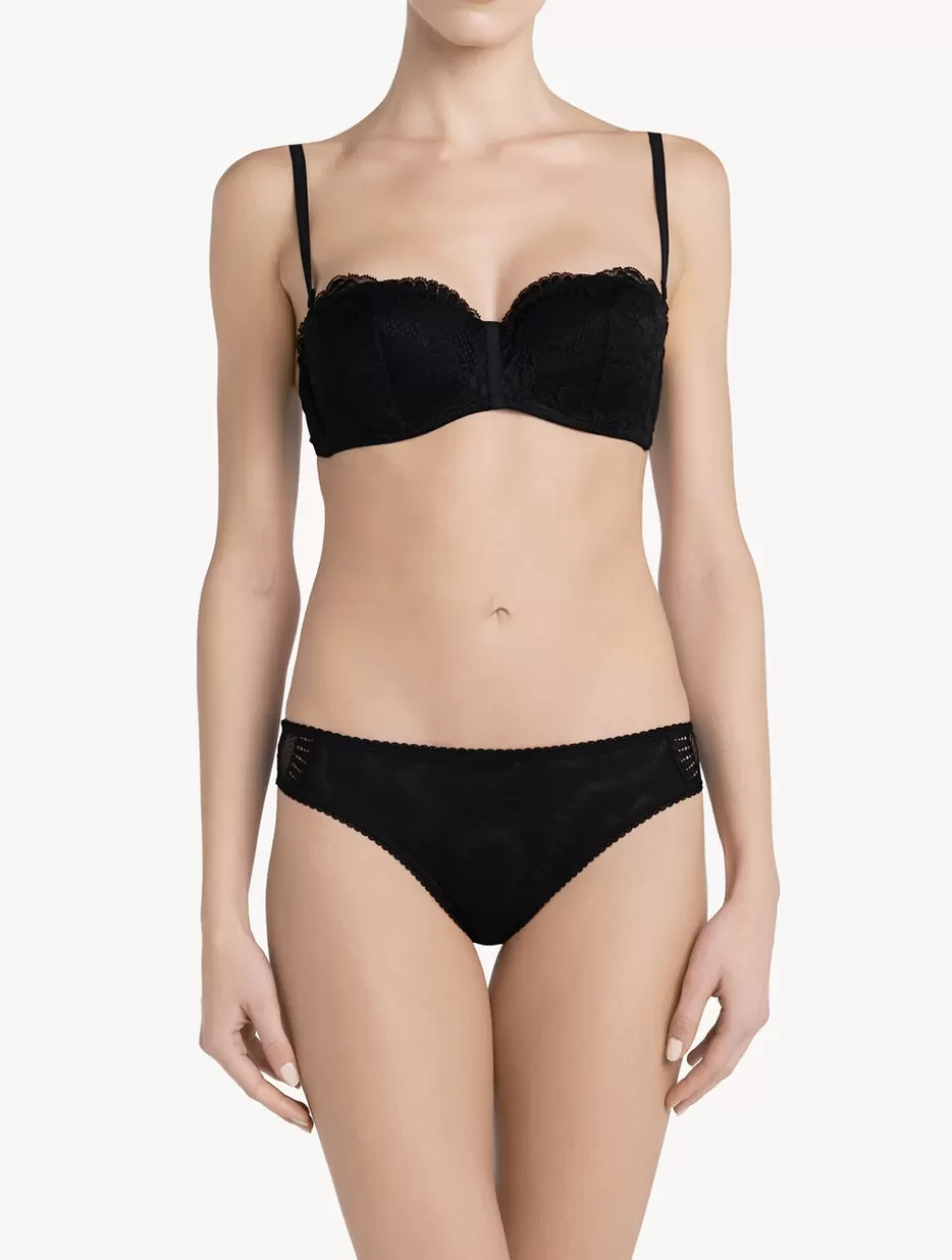 Bandeau | Padded-La Perla Lace Bandeau Bra Black