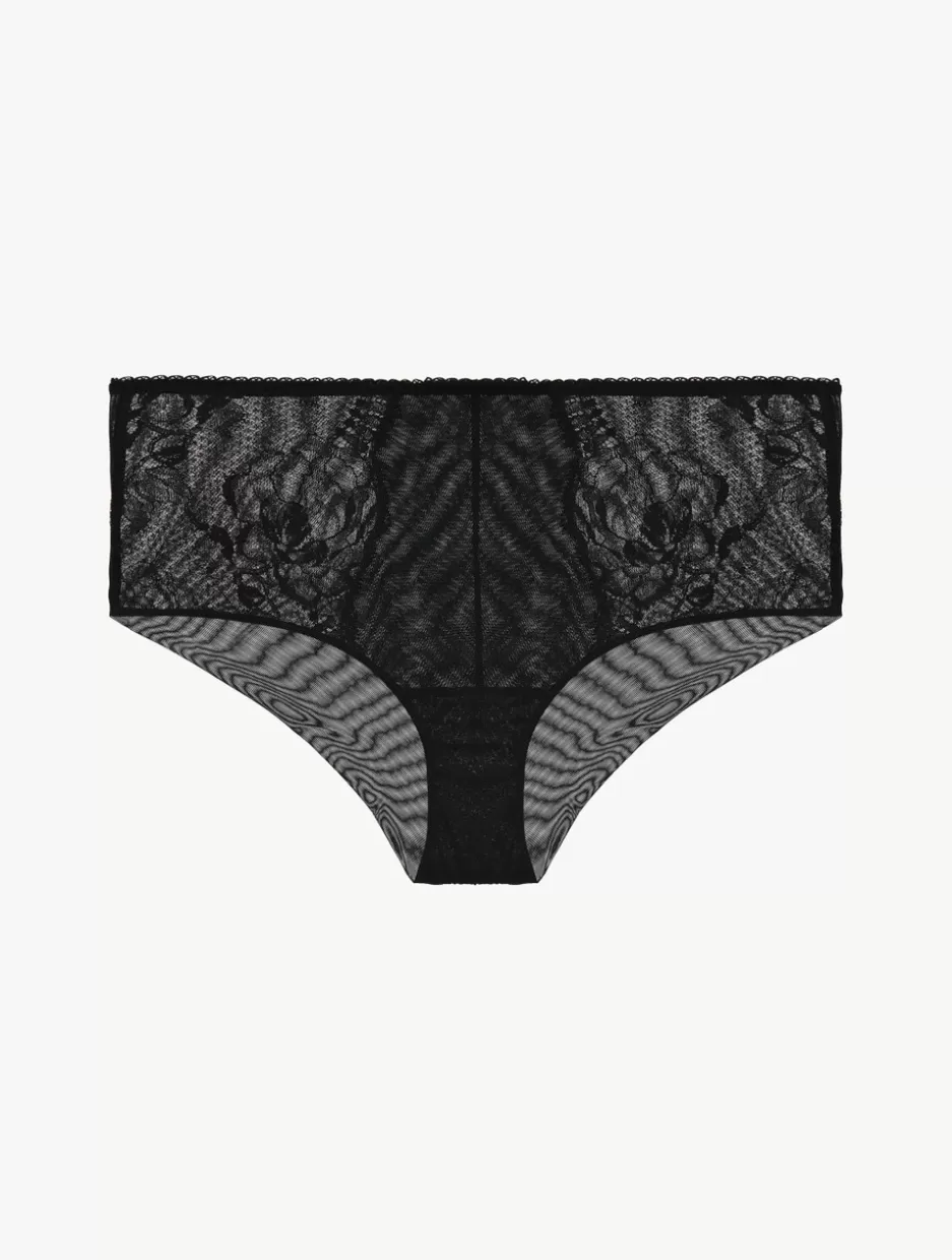 High-waist-La Perla Lace High-waisted Brief Black