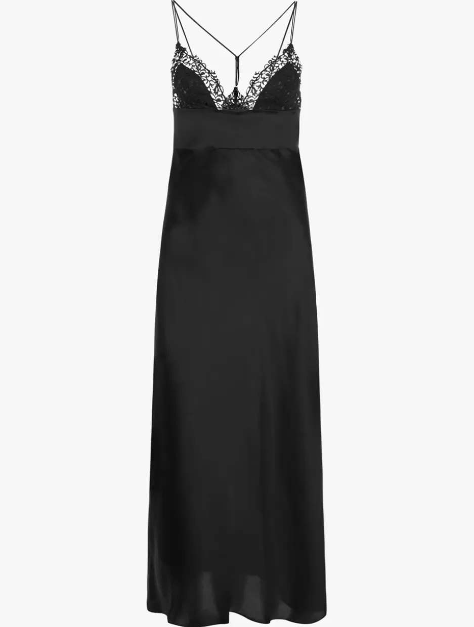 Slips & Dresses | Silk Sleepwear-La Perla Long Nightdress Black