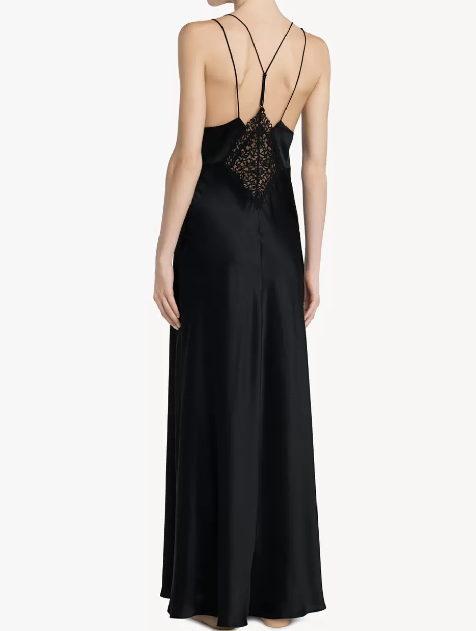 Slips & Dresses | Silk Sleepwear-La Perla Long Nightdress Black