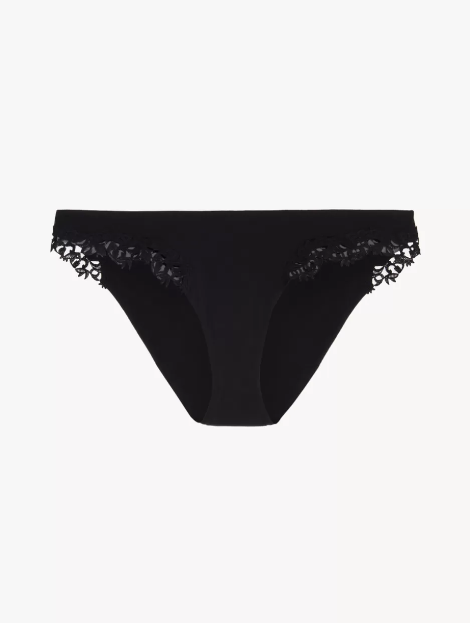 Brazilian-La Perla Low Rise Briefs With Macramé Black