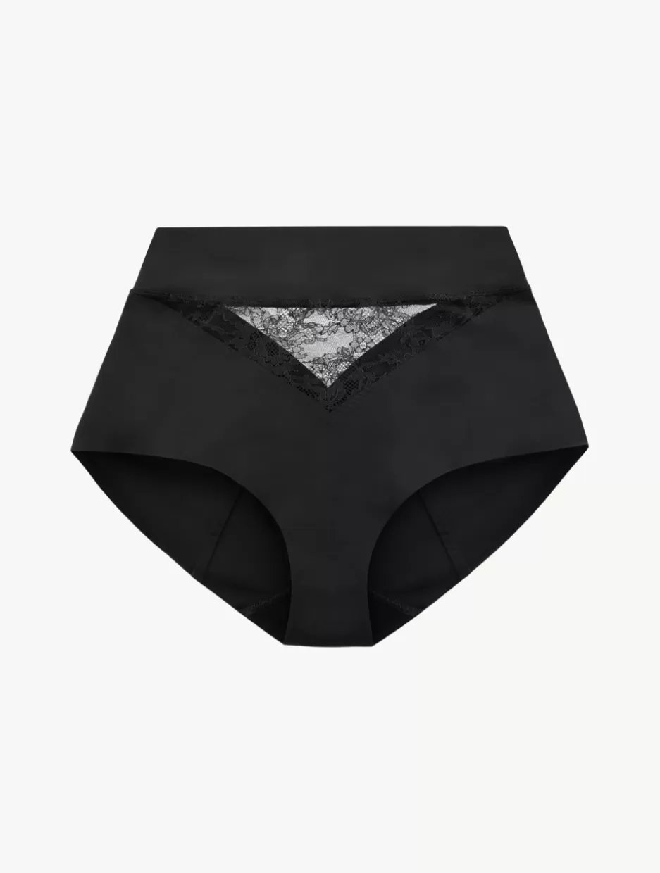 High-waist | Shapewear-La Perla Lycra Control Fit High-waist Briefs With Chantilly Lace Black