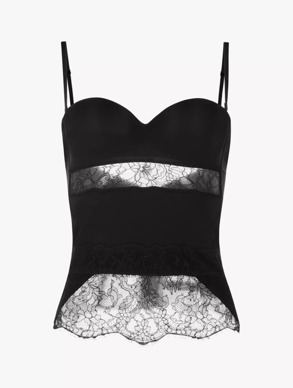 Bodysuits & Bustiers | Shapewear-La Perla Lycra Corset With Chantilly Lace Black