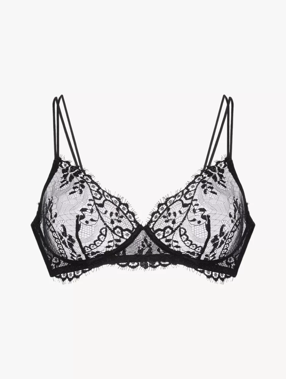 Wireless-La Perla Non-wired Leavers Lace Bra Black