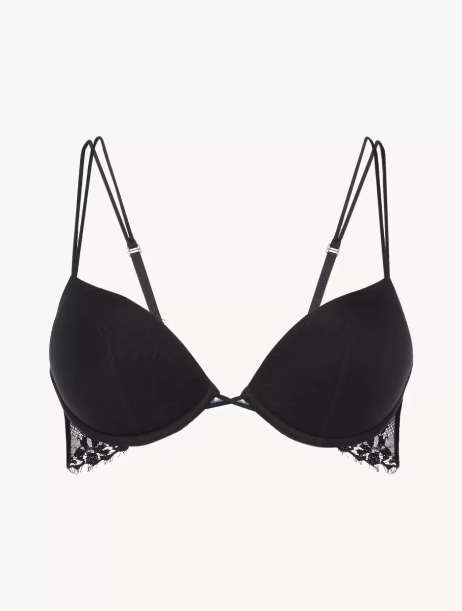 Padded | Push-Up-La Perla Padded Push-up Bra With Leavers Lace Trim Black