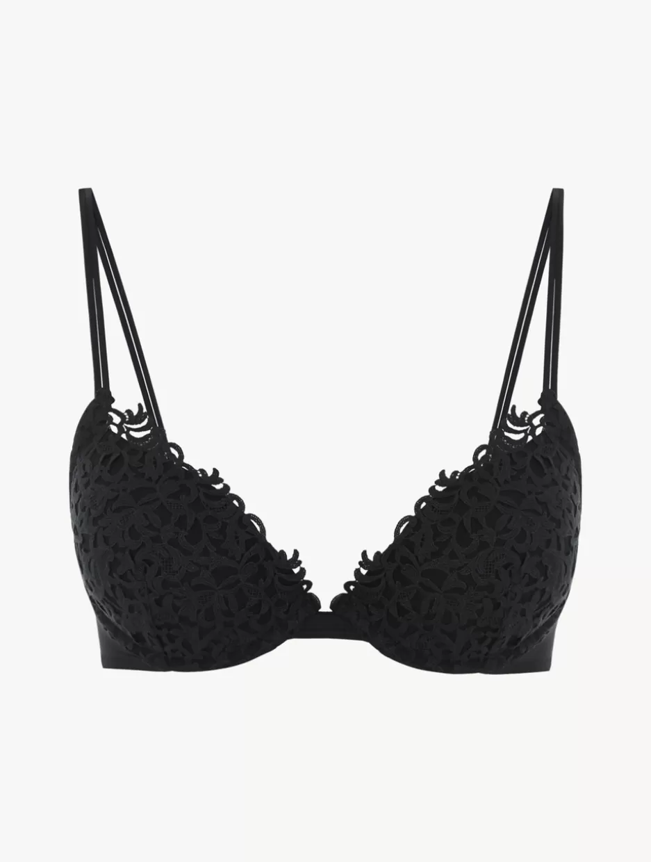 Padded | Push-Up-La Perla Push-up Bra With Macramé Black