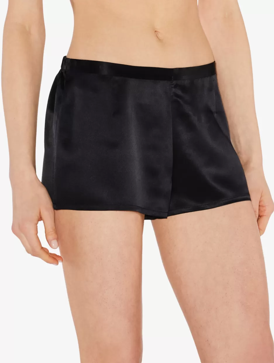 Pajamas | Sleep Shorts & Trousers-La Perla Silk Pajama Shorts Black