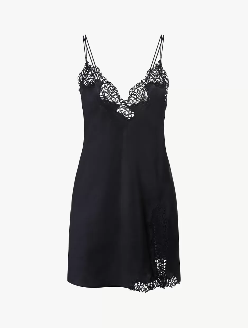 Slips & Dresses | Silk Sleepwear-La Perla Slip With Macramé Black