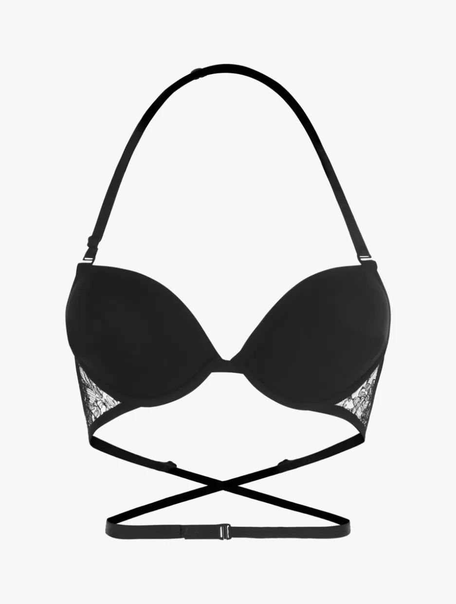 Padded | Push-Up-La Perla T-shirt Multiway Bra With Chantilly Lace Black