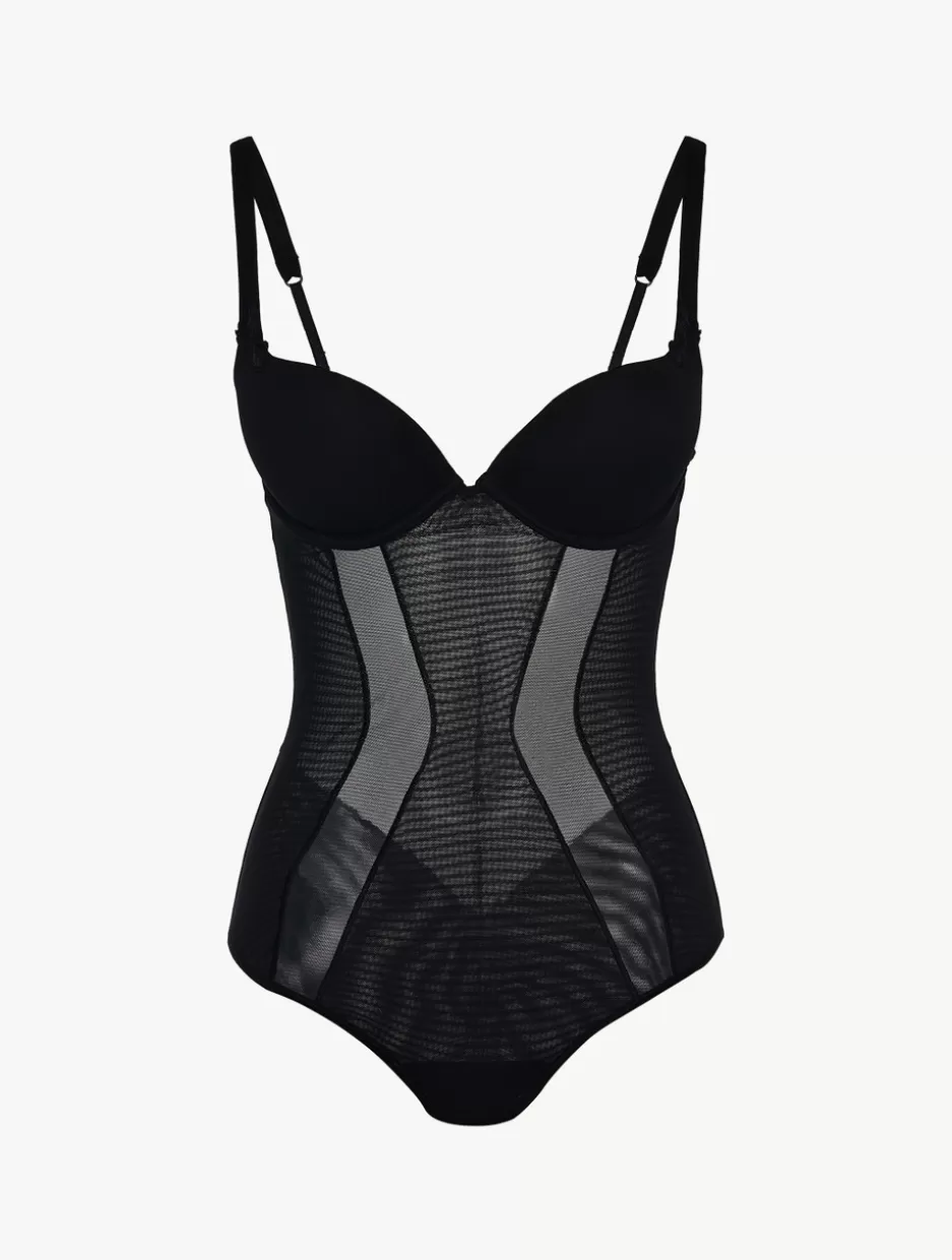 Bodysuits & Bustiers | Shapewear-La Perla Bodysuit In Stretch Tulle Black