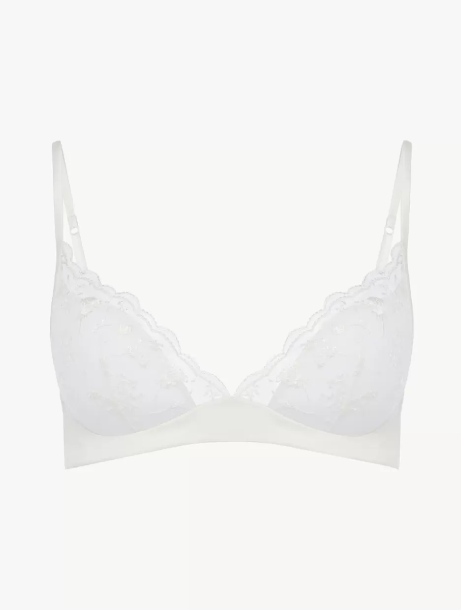 Bandeau | Bralette-La Perla Bralette In Lys With Embroidered Tulle OffWhite