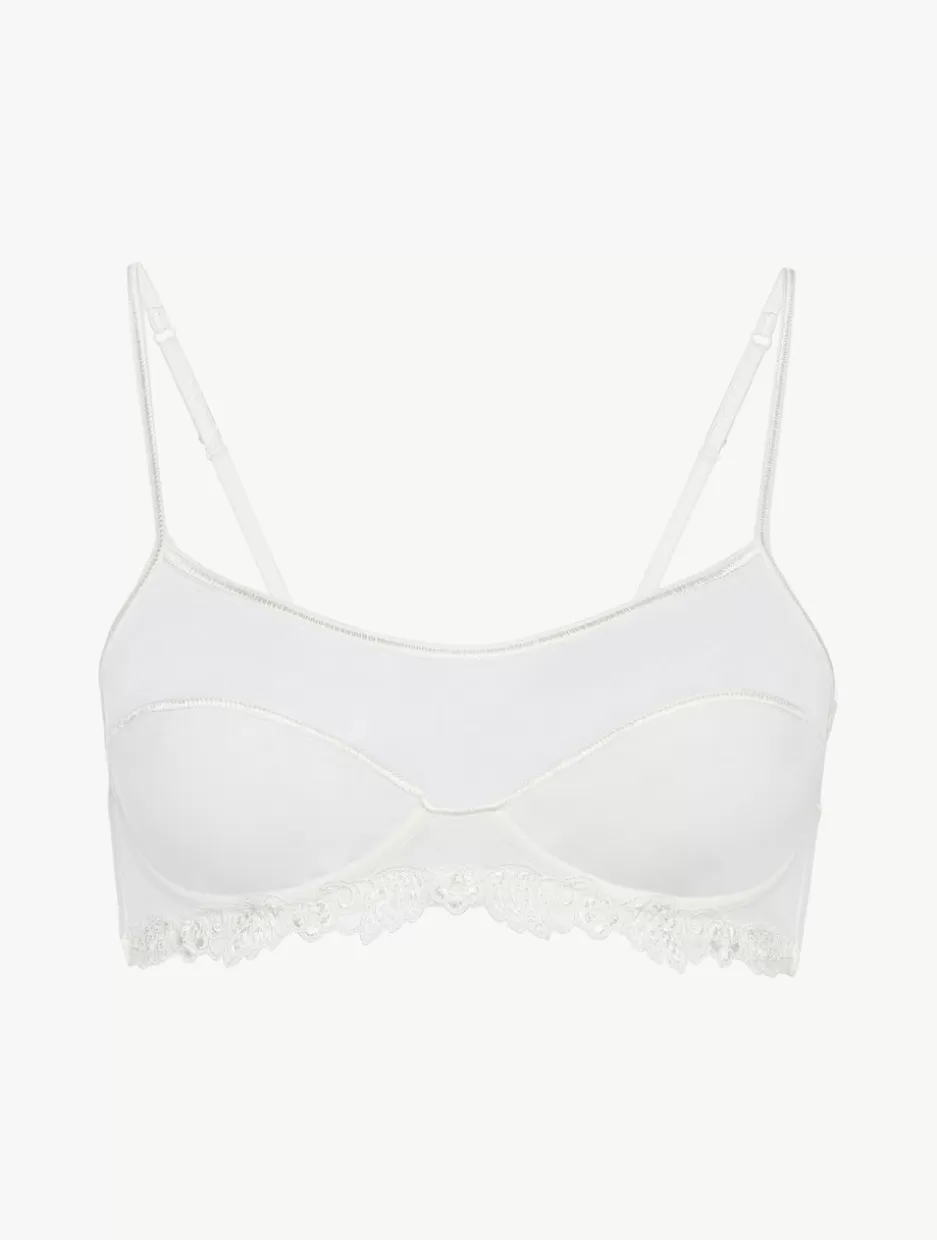 Bandeau | Bralette-La Perla Bralette In Stretch Tulle Off-White