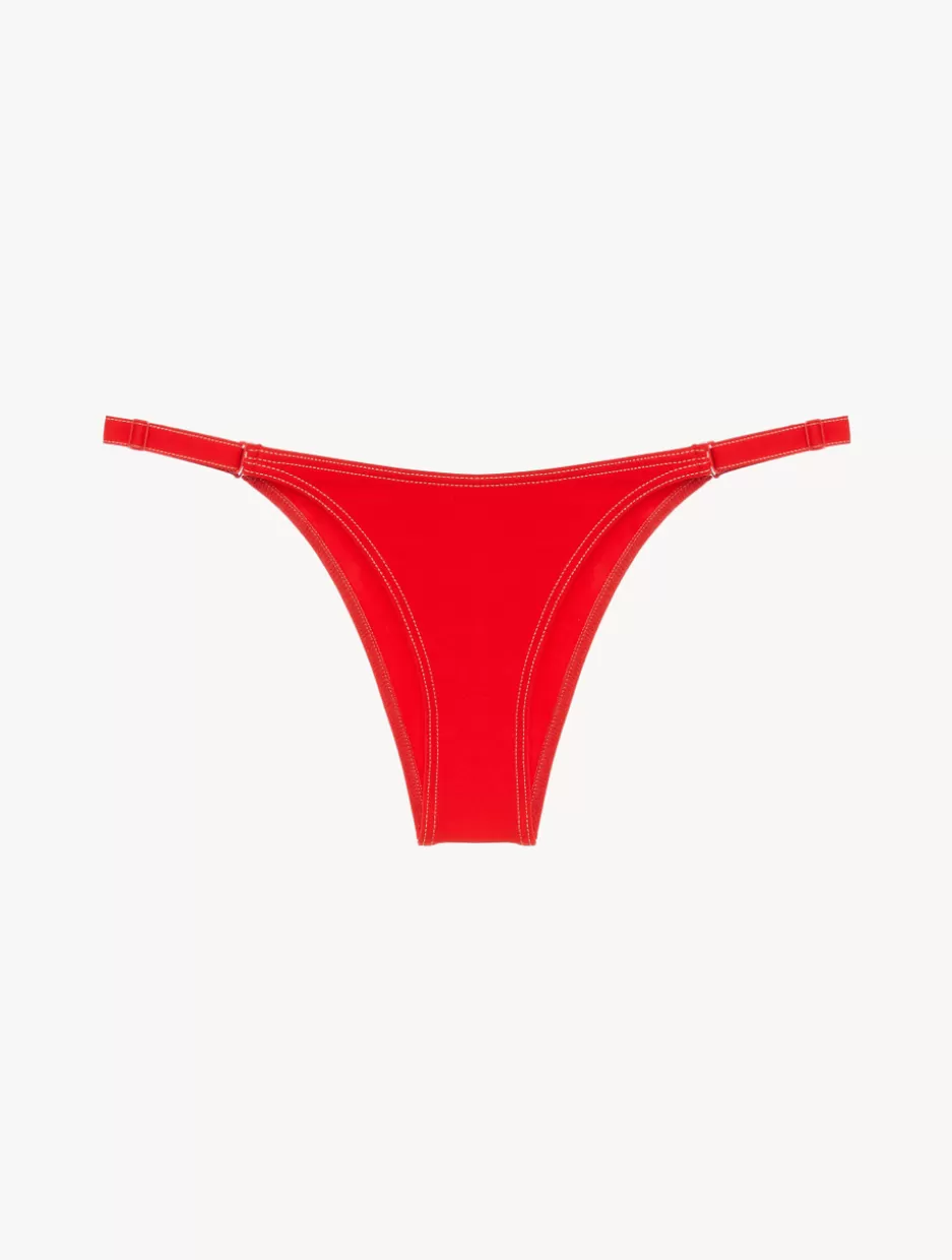 Bikinis-La Perla Brazilian Bikini Brief In Red