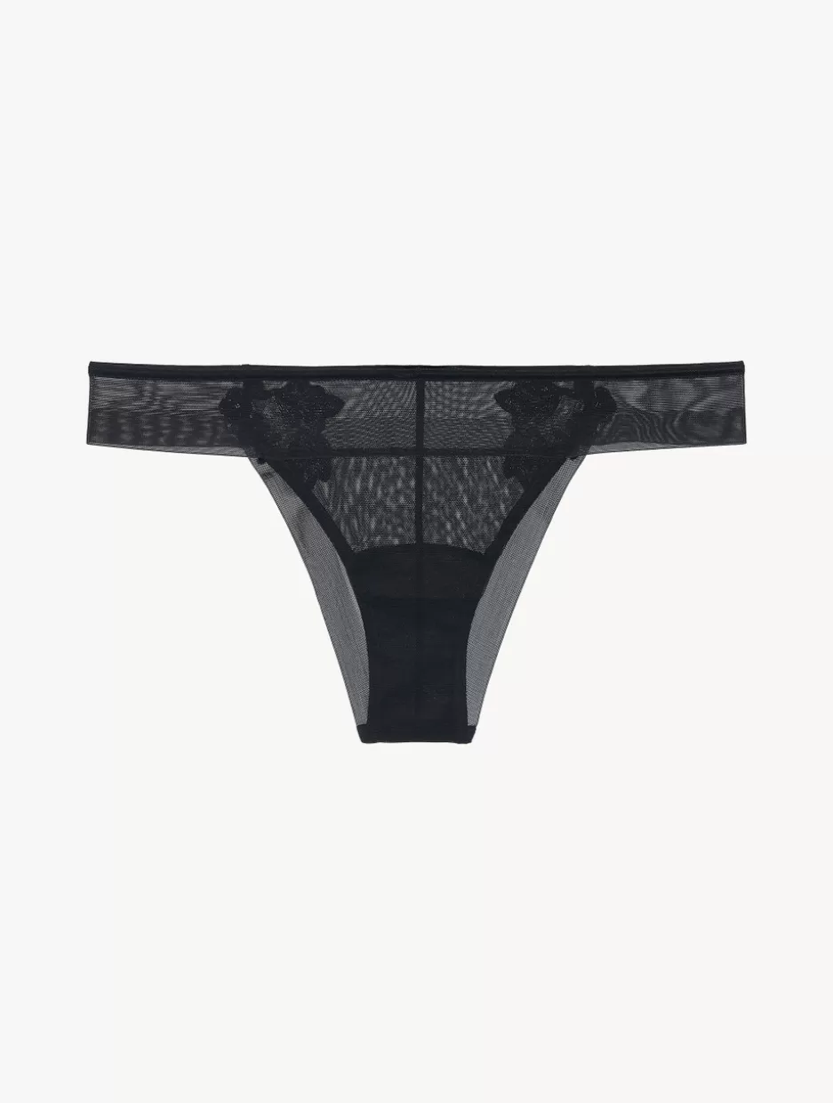 Brazilian | Shapewear-La Perla Brazilian Briefs In Stretch Tulle Black