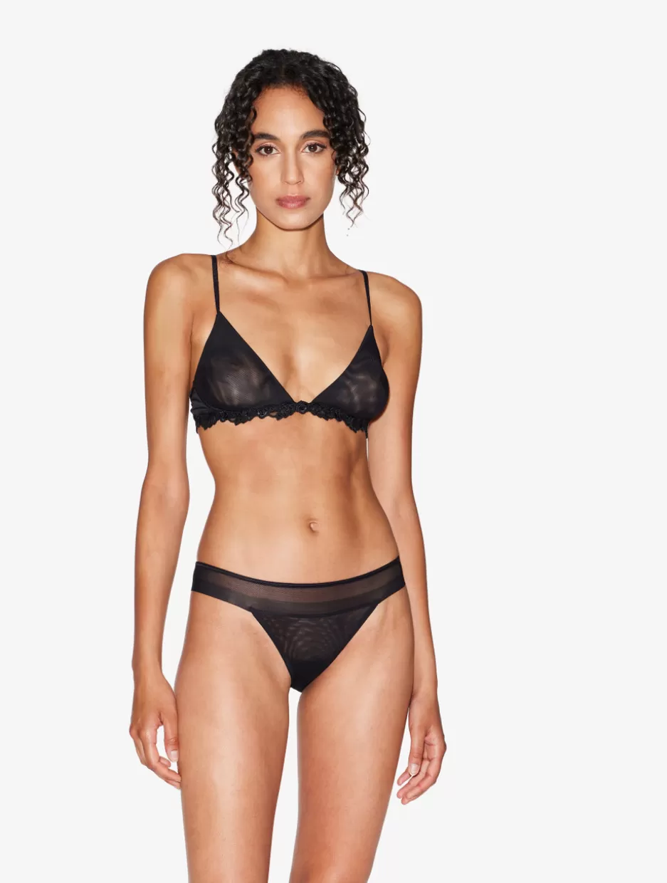 Brazilian | Shapewear-La Perla Brazilian Briefs In Stretch Tulle Black