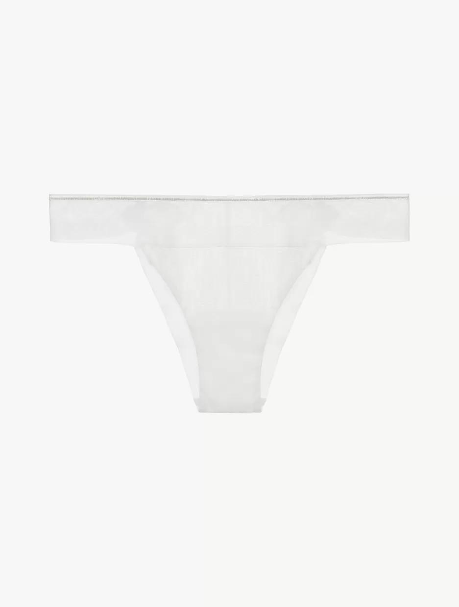 Brazilian | Shapewear-La Perla Brazilian Briefs In Stretch Tulle Off-White