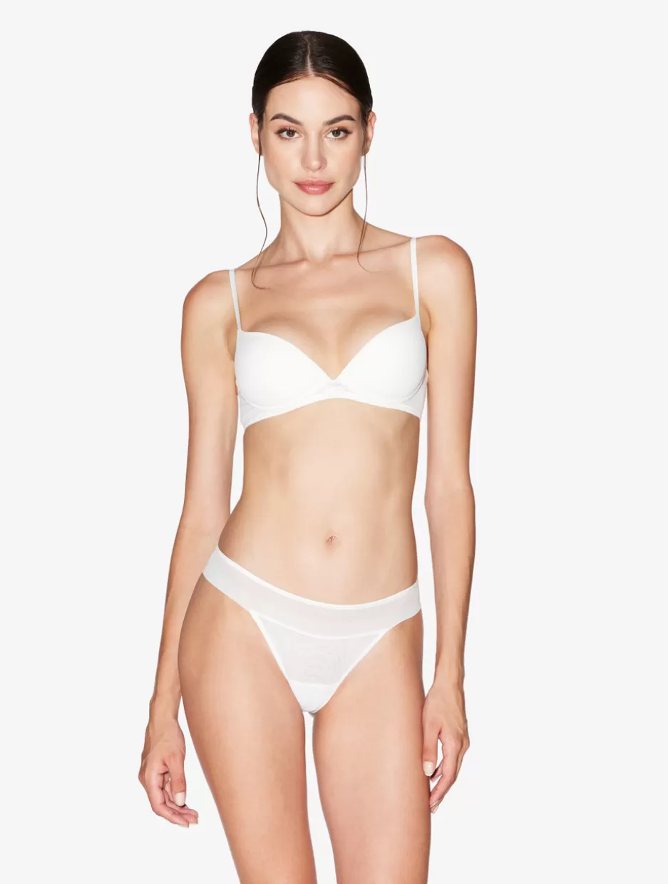 Brazilian | Shapewear-La Perla Brazilian Briefs In Stretch Tulle Off-White