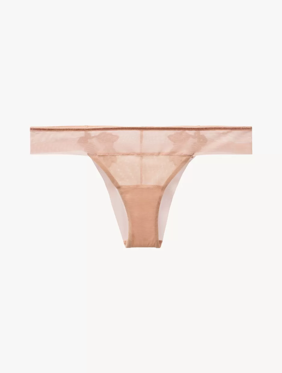 Brazilian | Shapewear-La Perla Brazilian Briefs In Sand Stretch Tulle Nude