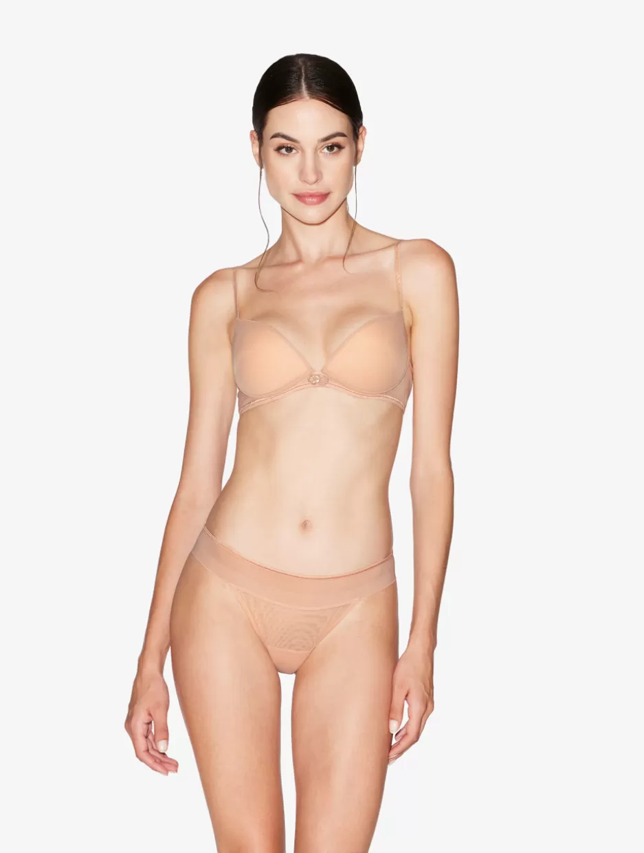 Brazilian | Shapewear-La Perla Brazilian Briefs In Sand Stretch Tulle Nude