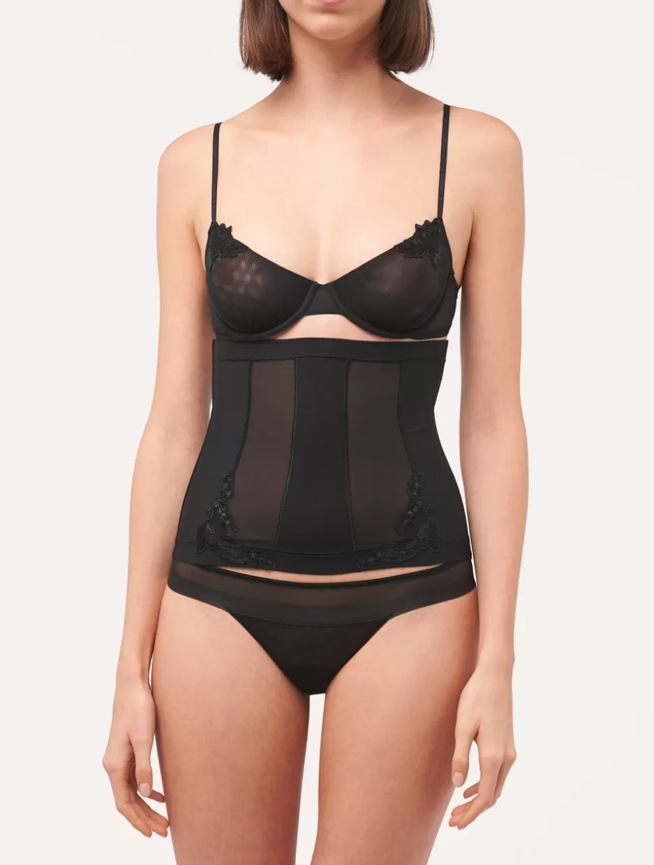 Bodysuits & Bustiers | Shapewear-La Perla Corset In Stretch Tulle Black