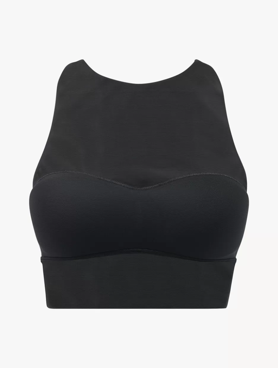 Bralette | Padded-La Perla Crop Top In Stretch Tulle Black