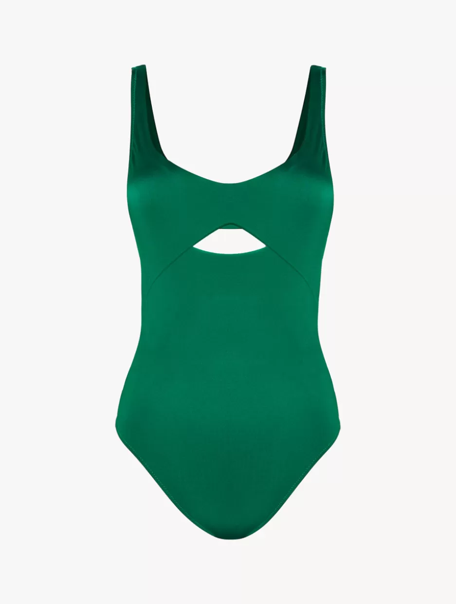 One-Piece Bathing Suits-La Perla Cut-out Swimsuit In Green