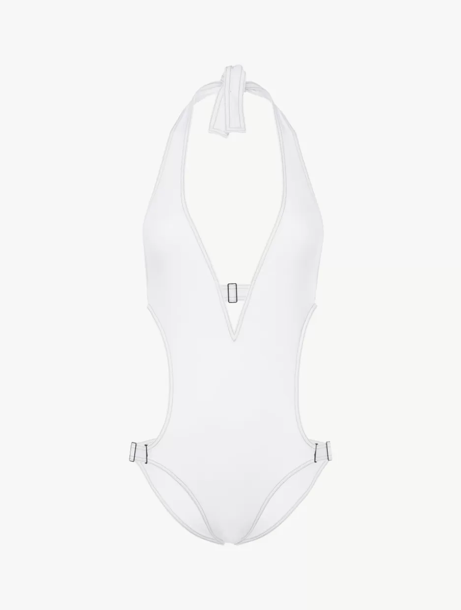 Bikinis | One-Piece Bathing Suits-La Perla Cut-out Swimsuit In White